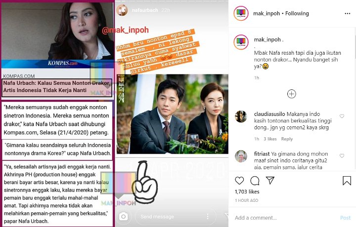 Nafa Urbach Ternyata Juga Nonton Drama Korea Usai Ngaku Khawatir Sinetron Indonesia Tak Laku