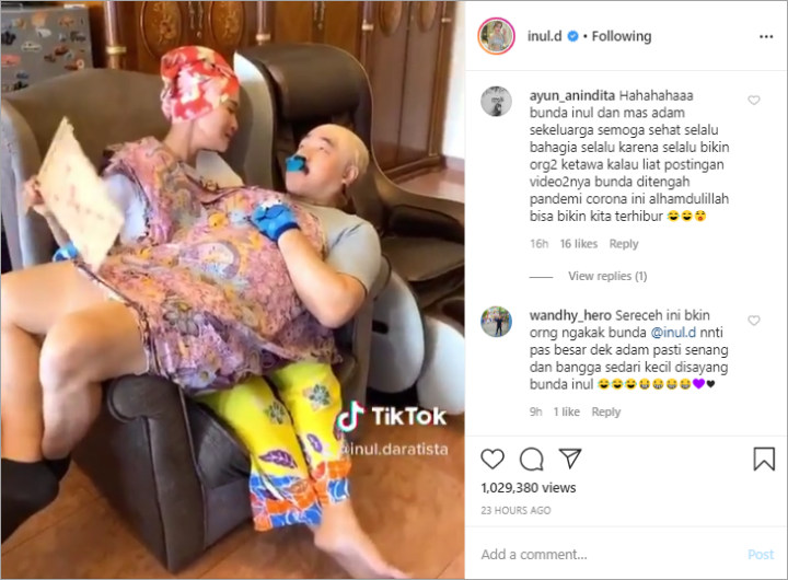 Video Lucu Terbaru Inul Daratista, Sang Suami Jadi Bayi Bikin Ngakak