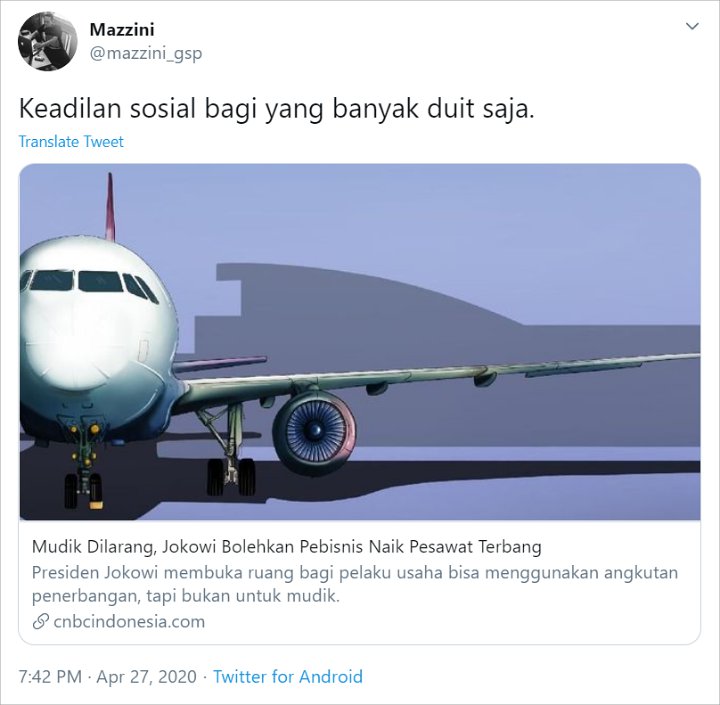 Larang Mudik Tapi Izinkan Pebisnis Naik Pesawat Terbang, Kebijakan Jokowi Tuai Kritikan