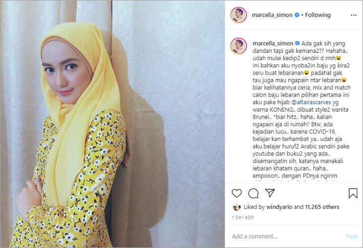 Coba Belajar Ngaji Sendiri Marcella Simon Ceritakan Pengalaman Lucu