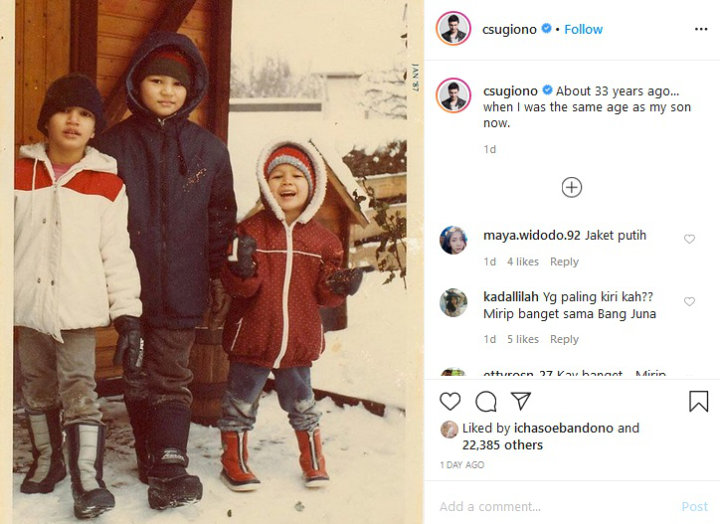 Christian Sugiono Bagikan Foto Masa Kecil Bareng Saudara, Wajahnya Dibilang Mirip Sang Anak