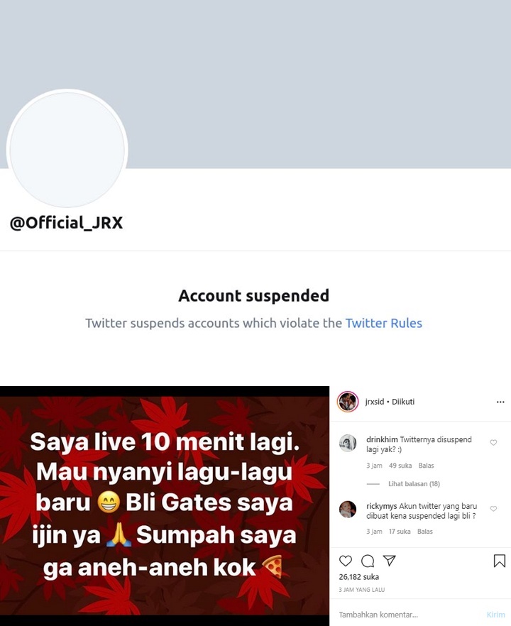 Akun Twitter Jerinx Sid Diblokir Usai Singgung Konspirasi Corona Dan Elit Global