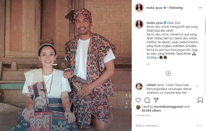 Sebulan Kepergian Glenn Fredly, Mutia Ayu Ngaku Ikhlas dan Siap Lanjutkan Hidup