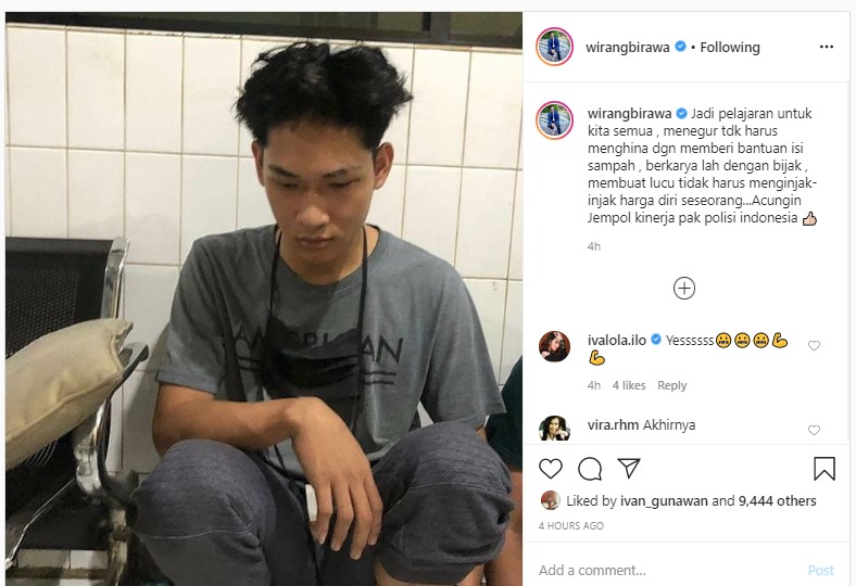 Ferdian Paleka Ditangkap, Wirang Birawa Acungi Jempol Kinerja Polisi