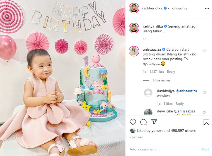 Raditya Dika Unggah Foto Sang Putri Malah Tuai Rasa \'Kesal\' Anissa Aziza, Ada Apa?