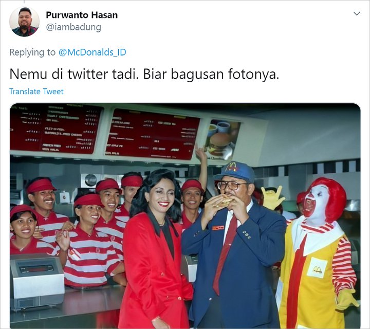Kenang McDonald\'s Sarinah, Foto Jadul Maskot Badut Bikin Netizen Salah Fokus