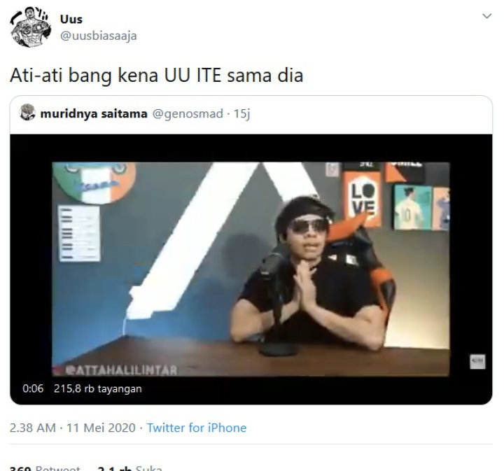 Atta Halilintar Sebut Video Ferdian Paleka \'Sampah\', Uus hingga Tretan Muslim Bereaksi