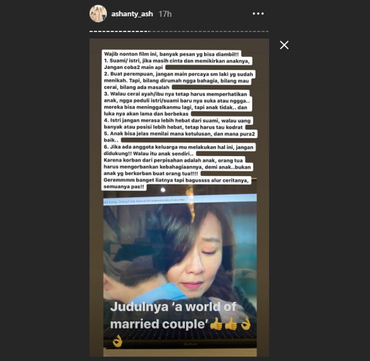 Ashanty Ambil 6 Poin Pembelajaran dari Drama Korea \'The World of The Married\'