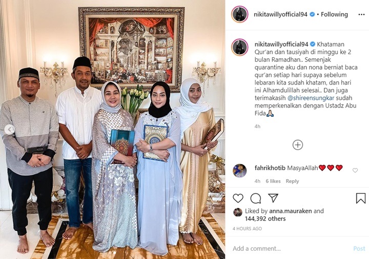 Masih Berduka Kehilangan Ayah, Nikita Willy Berhasil Khatam Alquran di Minggu Ke-2 Ramadan