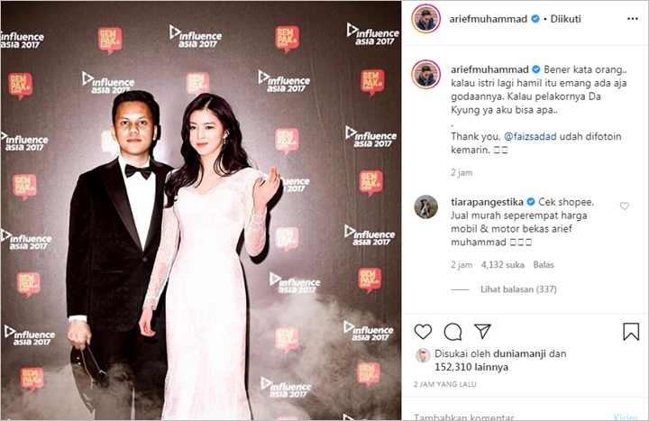 Arief Muhammad Tergoda 'Pelakor', Reaksi Santai Istri Cantik Sedang