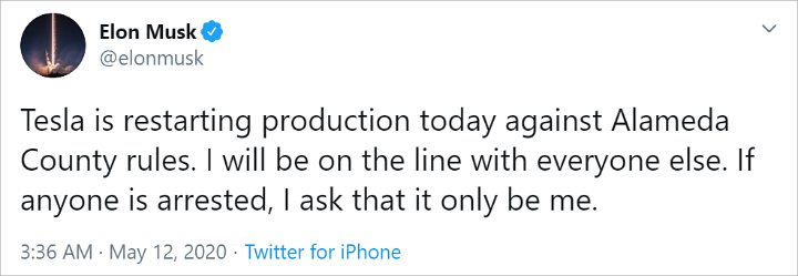 Musk Siap Dipenjara Langgar Lockdown