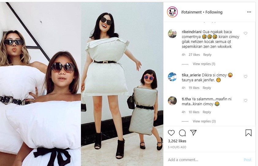 Pillow Challenge Bareng Anak, Penampilan Jennifer Bachdim dan Nindy Dibandingkan