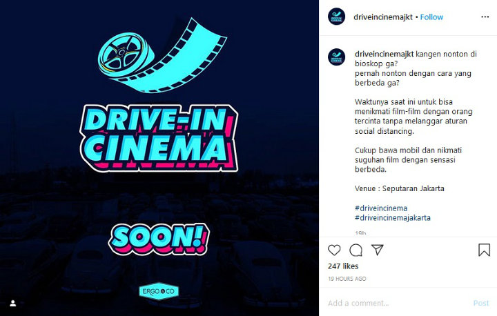 Warga Jakarta Bisa Nonton Fillm Terbaru Selama Pandemi Corona di \'Drive-in Cinema\', Kapan?