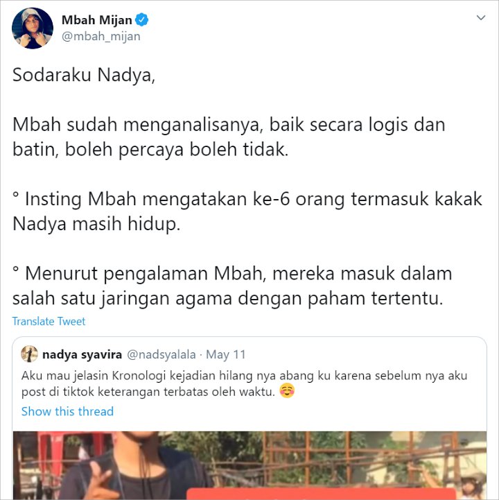 Mbah Mijan Bantu Netizen yang Kehilangan Abangnya 3 Tahun Lalu, Yakin Masih Hidup