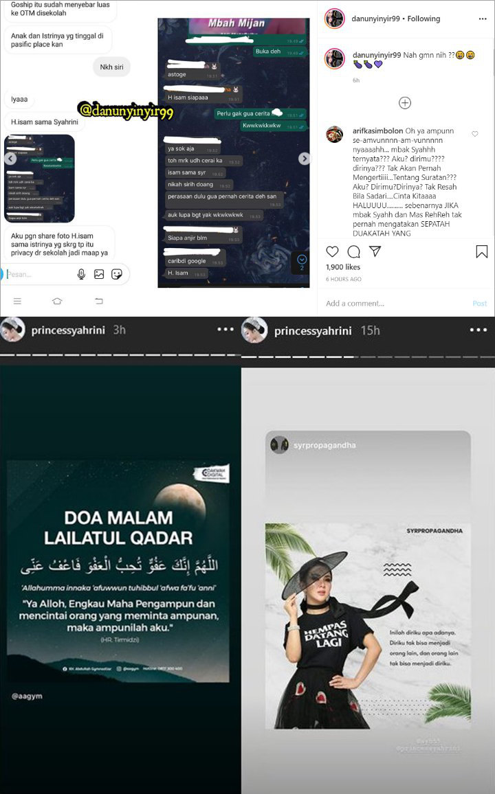 Syahrini dan Haji Isam