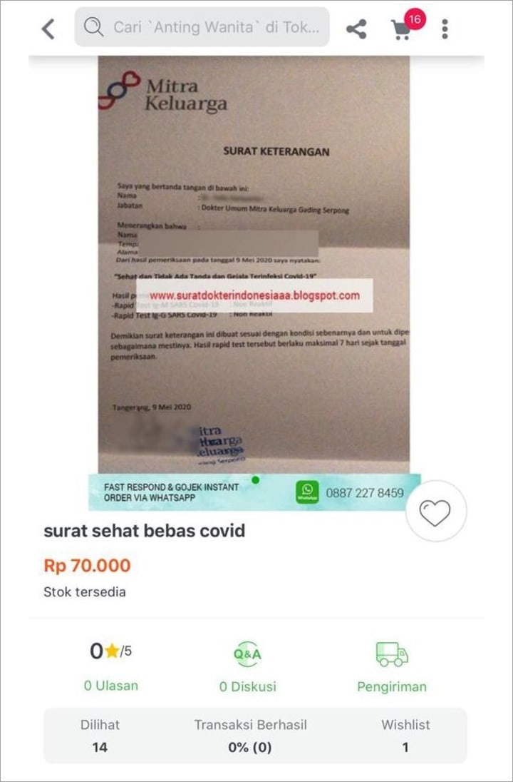Viral Surat Sehat Bebas Covid-19 Dijual Online, Khofifah Minta Polisi Segera Usut