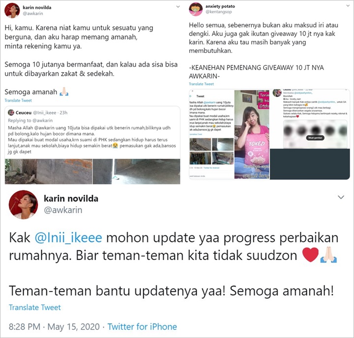 Pemenang Give Away Awkarin Ternyata Bohong Demi Dapat Uang 10 Juta?