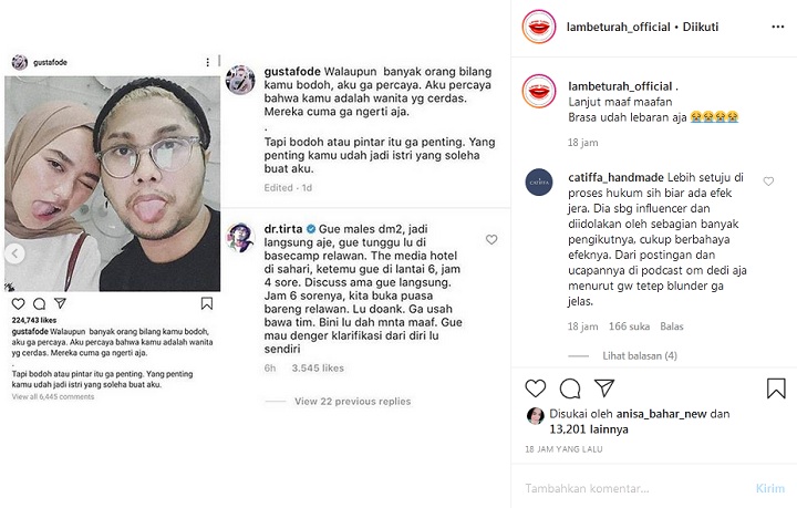 Suami Indira Kalistha \'Tolak\' Bertemu, Dokter Tirta Beber Sederet Kesalahan