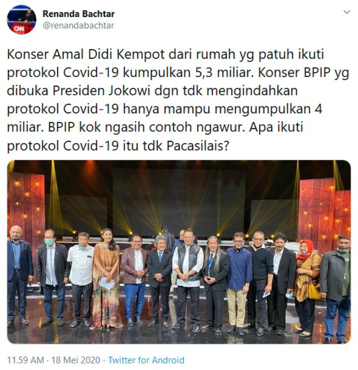 Konser Amal Corona Tuai Kritikan, Bamsoet Minta Maaf
