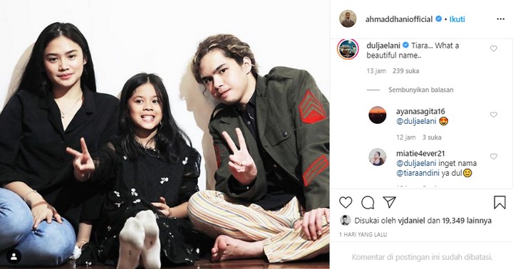Dul Jaelani Foto Bareng Putri Sulung Mulan Jameela, Malah Beri Gombalan Untuk Tiara