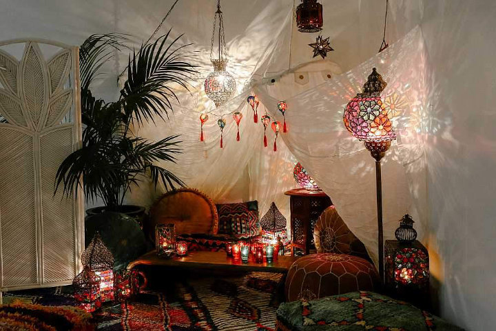 Dekorasi Ruang Keluarga Maroko