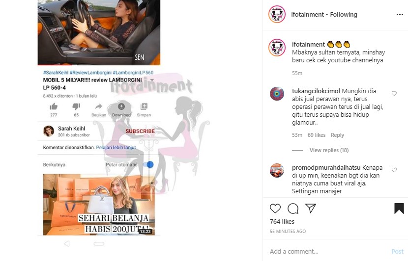 Sarah Keihl Lelang Keperawanan, Sumber Kekayaan Untuk Gaya Hidup Mewah Terungkap