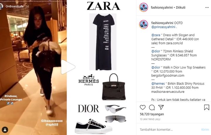 OOTD Syahrini Diejek Haters