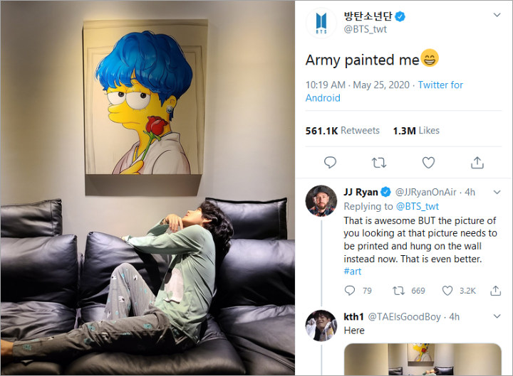 V BTS Tepati Janji Setelah 9 Bulan