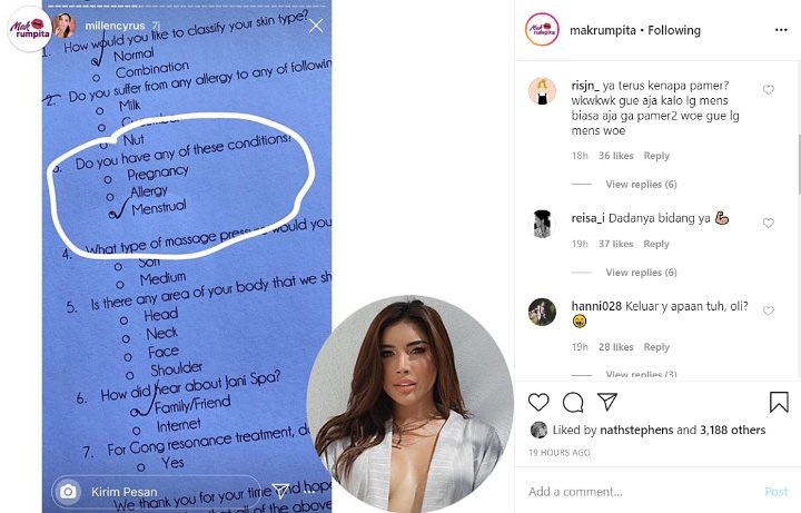 Millendaru Kembali Ngaku Alami Menstruasi Lewat Postingan Ini, Netizen Dibuat Geregetan