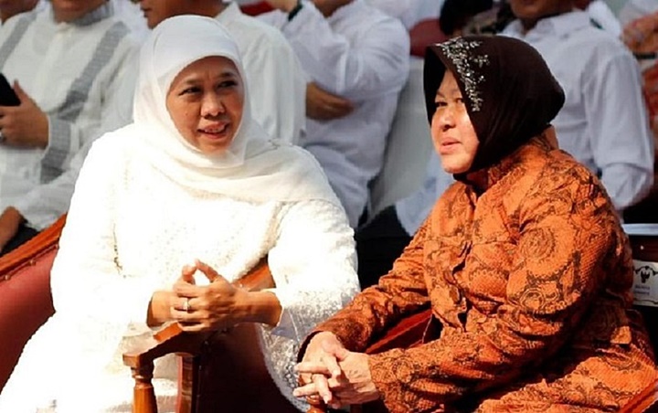 Jatim Masih 'Juara' Soal Corona, Khofifah-Risma Enggan Bicara Terkait New Normal 