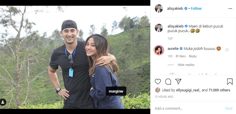 Ali Syakieb Rangkul Mesra Margin Saat Main Di Kebun, Komentar Aurelie Moeremans Disorot