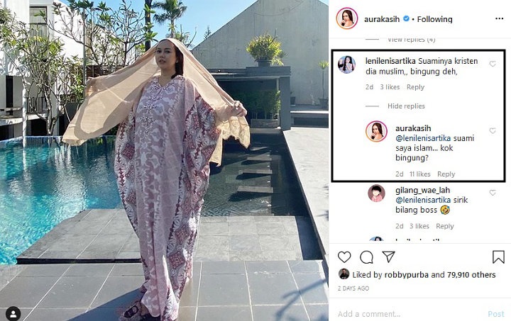 Dinyinyiri Soal Agama Sang Suami, Aura Kasih Beri Jawaban Menohok ke Netizen