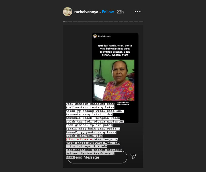 Rachel Vennya Beber Fakta Soal Kakek Pengemis yang Viral, Netizen Curigai hal ini