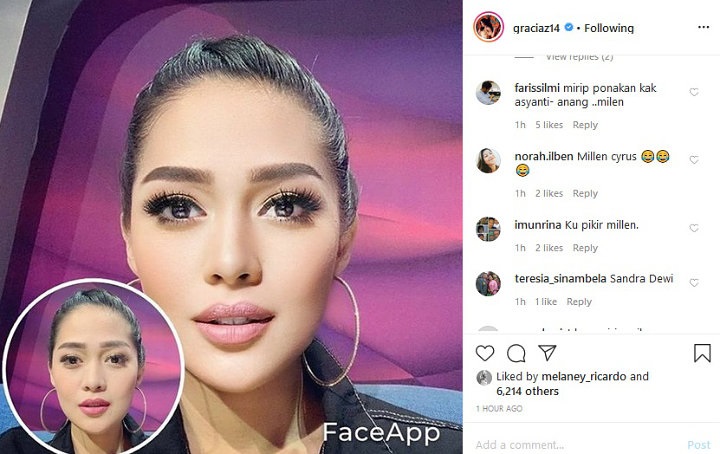 Ikut Tren Oplas Challenge, Gracia Indri Malah Dikira Millen Cyrus