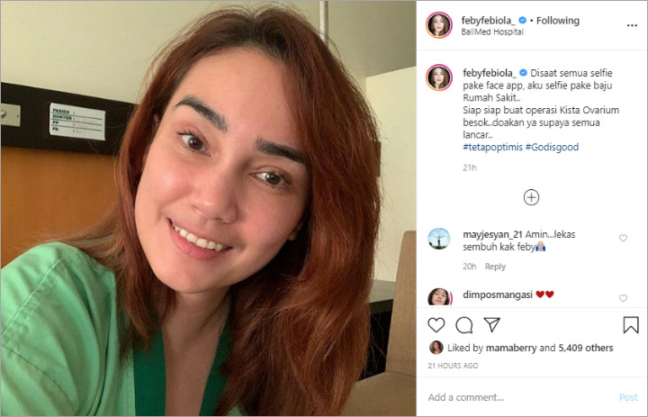 Siap Jalani Operasi Kista Ovarium Hari Ini, Feby Febiola Minta Doa