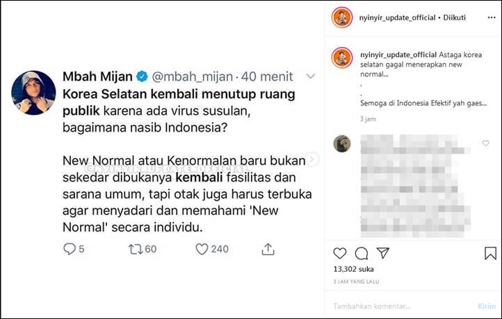 Mbah Mijan Pikirkan Nasib Indonesia Usai Korsel Gagal Terapkan New Normal