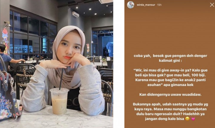 Dibilang Pelit Karena Jarang Kasih Giveaway, Wirda Mansur Beri Jawaban