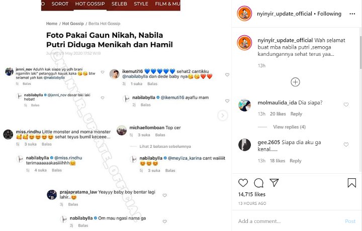 Nabila Putri Benarkan Sedang Berbadan Dua