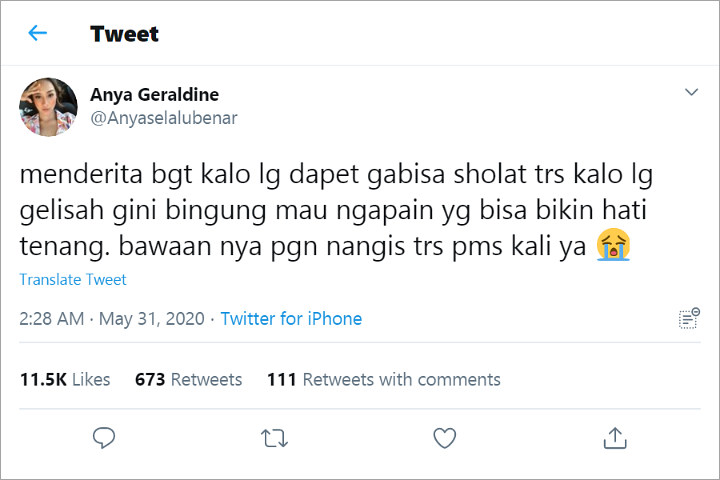 Anya Geraldine Nyolot Dibilang Tak Pernah Salat
