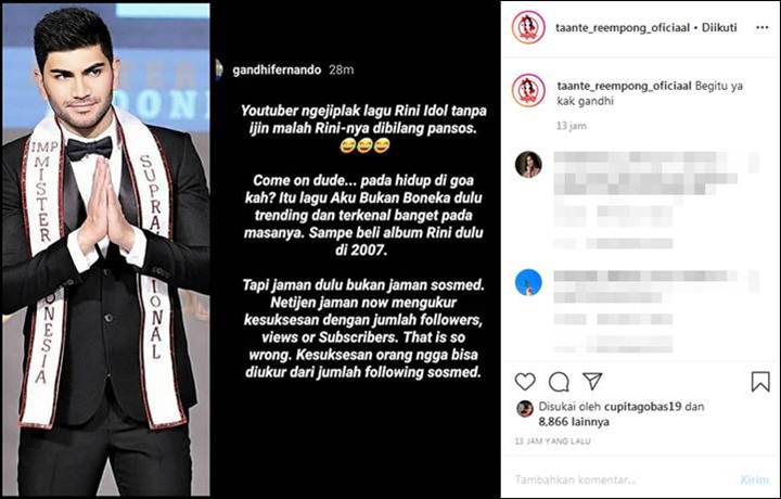 Gandhi Fernando Ikut Kesal Saat Rini Idol Dibilang Pansos Kekeyi