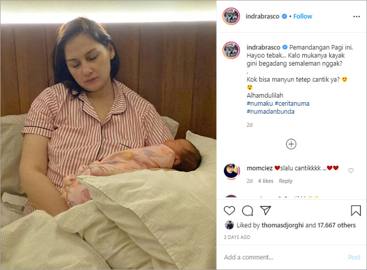 Mona Ratuliu Tertidur Sambil Pangku Anak, Indra Brasco Salfok dengan Wajah Cantiknya