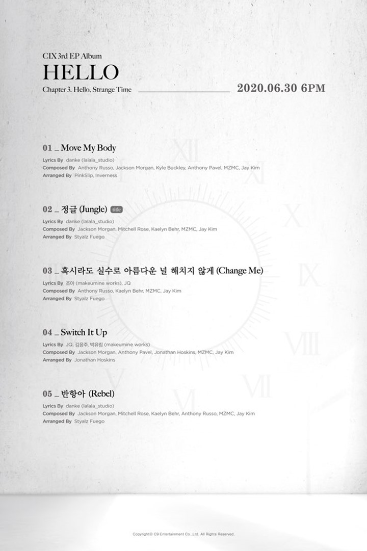 Segera Comeback, CIX Ungkap Tracklist Lengkap Untuk Mini Album Ke-3 \'Hello, Strange Time\'