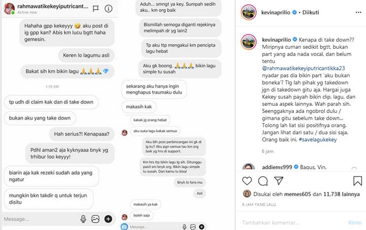 Kevin Aprilio Sayangkan Lagu Kekeyi di-Takedown Sepihak