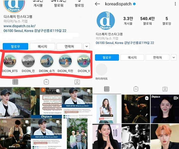 Dispatch Diduga Hapus Semua Konten Tentang BTS