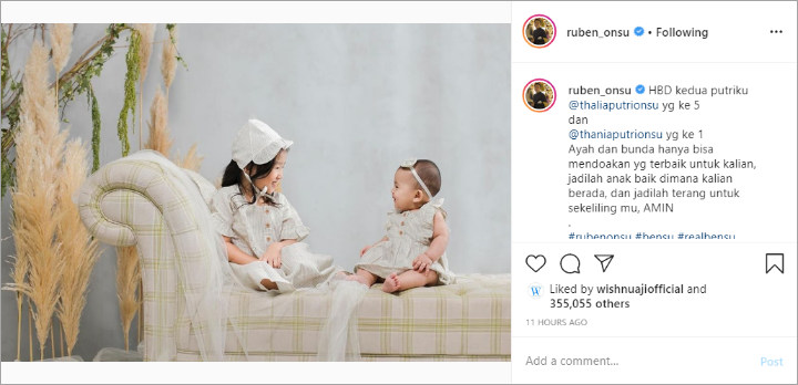 Ruben Onsu Rayakan Ulang Tahun Thalia-Thania, Betrand Peto Punya Permintaan Khusus