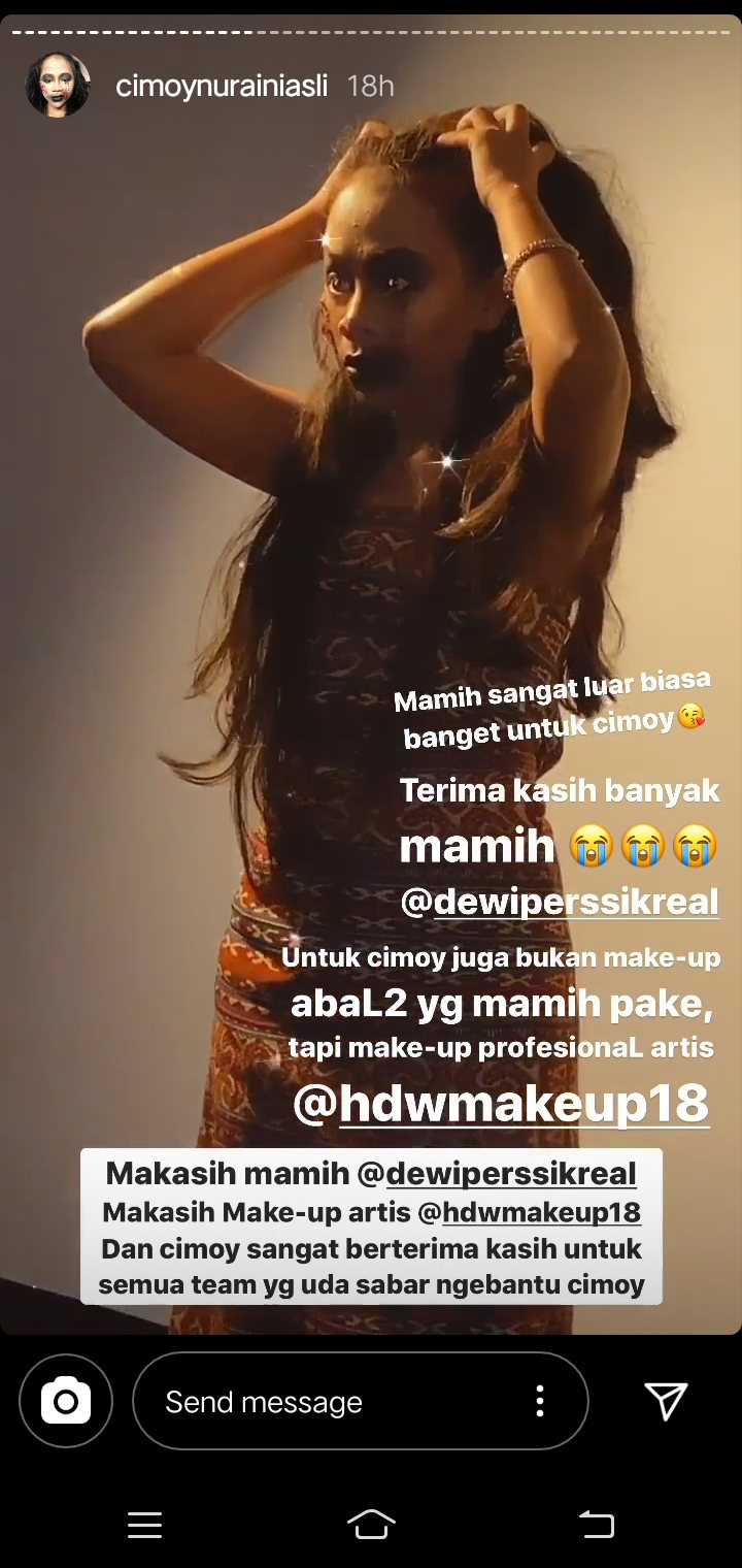 Ikutan \'Lathi Challenge\', Makeup Seram Cimoy Malah Bikin Netizen Kaget