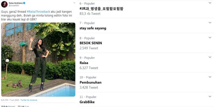 Kangen Manggung, Raisa Jadi Trending Topik Berkat Foto Kocak Editan Netizen