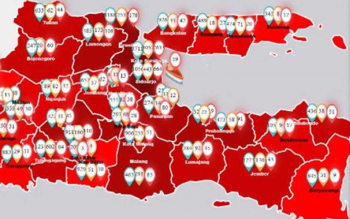 Kasus COVID-19 Terus Turun, 4 Daerah di Jatim Ini Akhirnya Tak Lagi Zona Merah