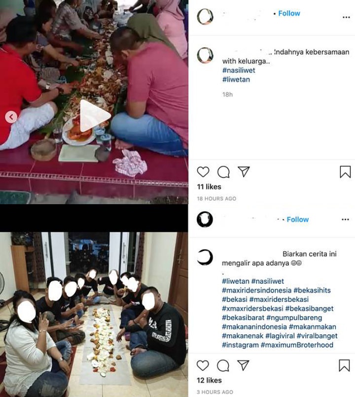 Jumlah Kasus Covid-19 Terus Bertambah, Segerombol Masyarakat Malah Asyik Liwetan