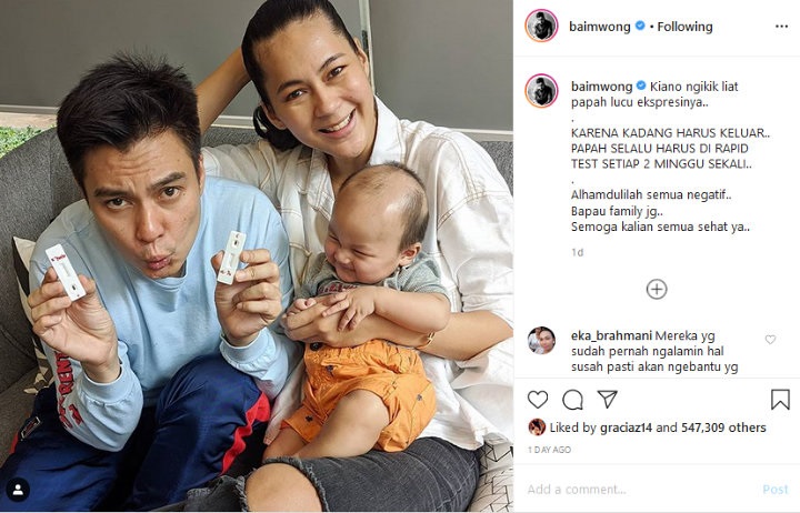 Sering Keluar Rumah Saat Pandemi Corona, Baim Wong Harus Jalani Rapid Test 2 Minggu Sekali